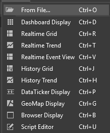 Keyboard shortcuts displayed in context menus