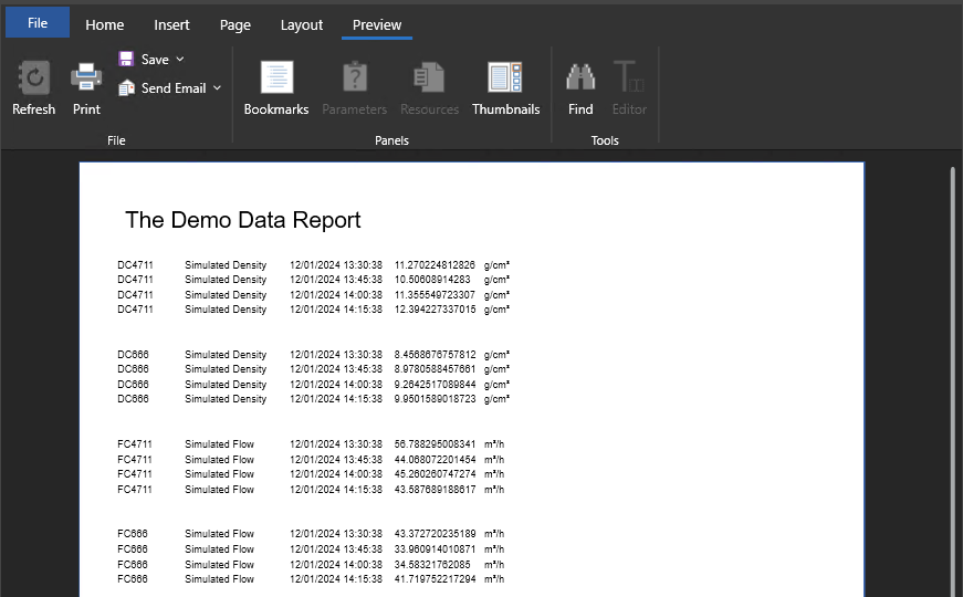 Basic Report Layout Design