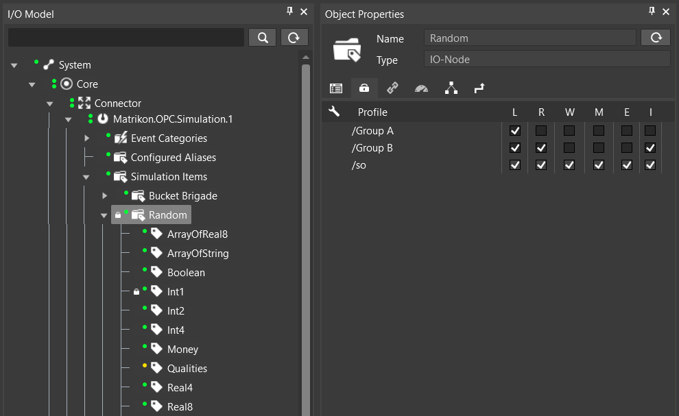 Security References for I/O Node
