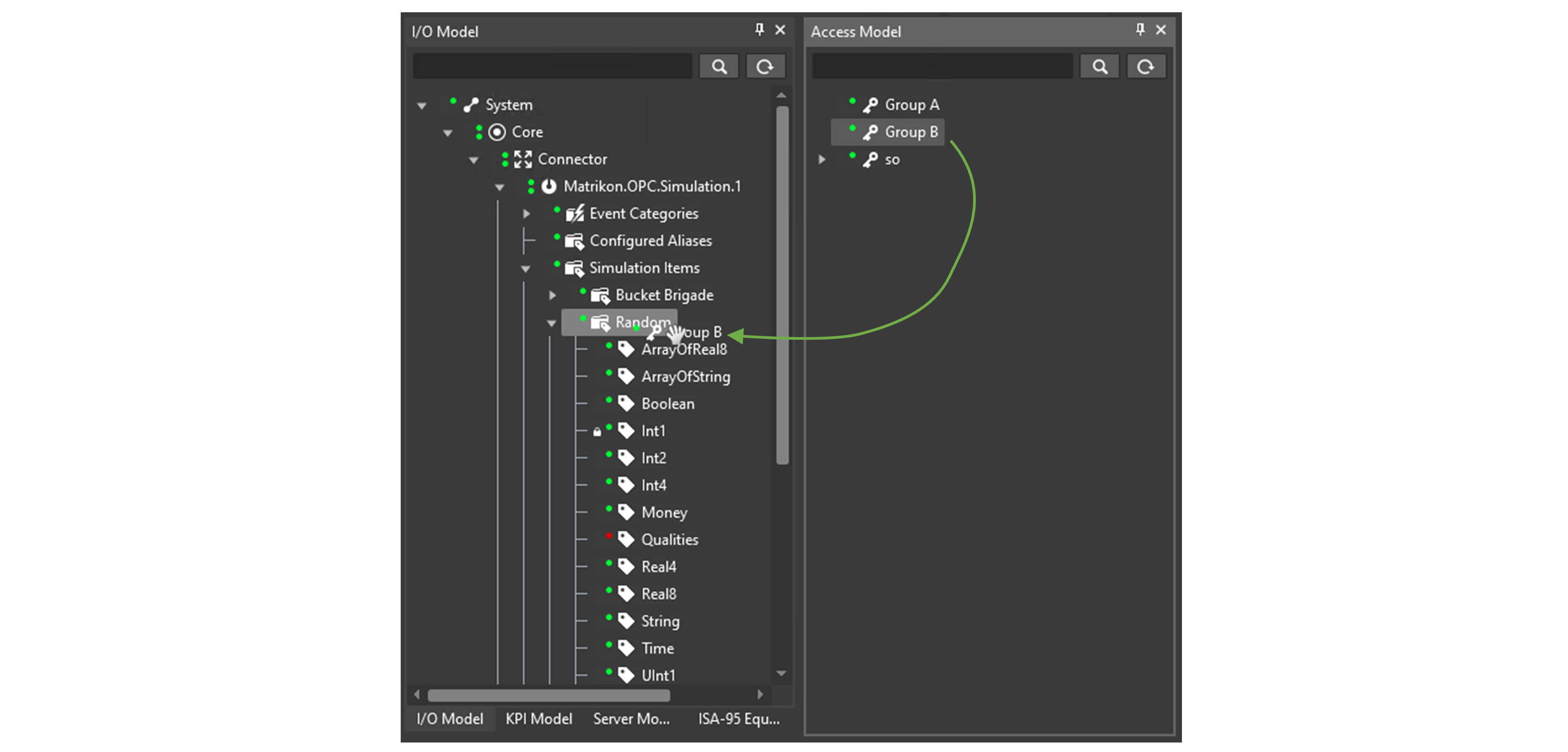 Drag and Drop - Security Reference for Group B Profile