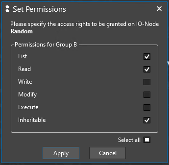 Set Permissions - Group B