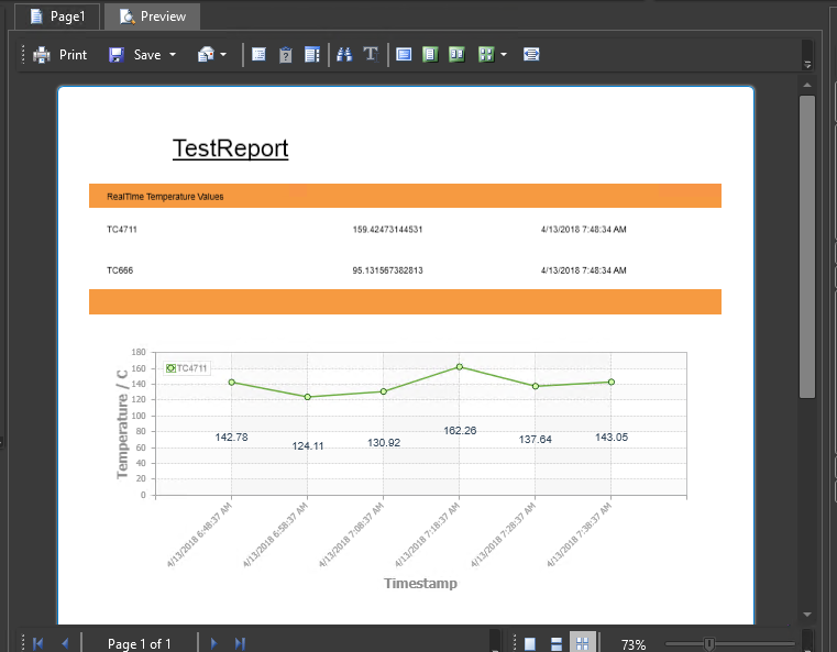 Using the Report Designer Display