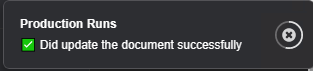 Production Runs Table Updated Notification