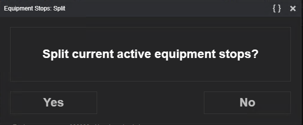 Equipment Stops: Split Window